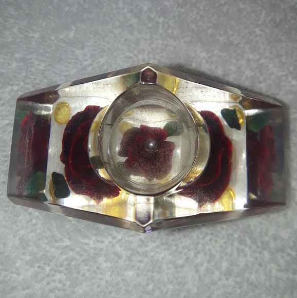 Elvis Presley Bircraft Lucite Rose Candle Holder - Picture 3 of 4